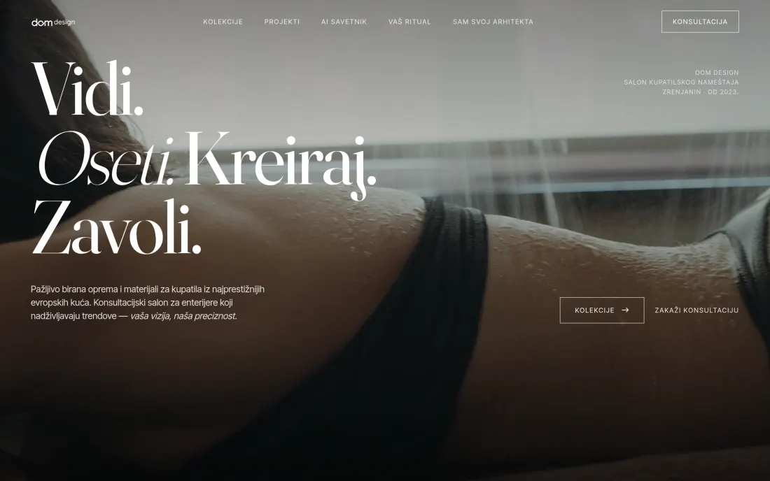 DOM Design — Luxury showroom · Next.js
