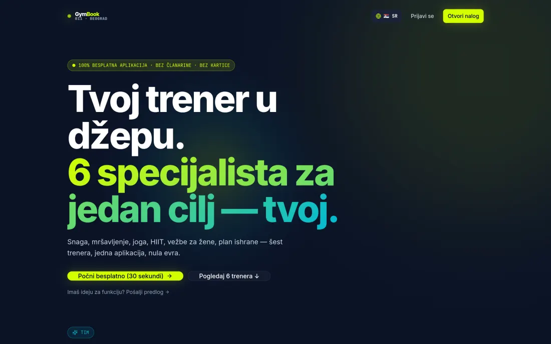 GymBook 011 — SaaS platforma