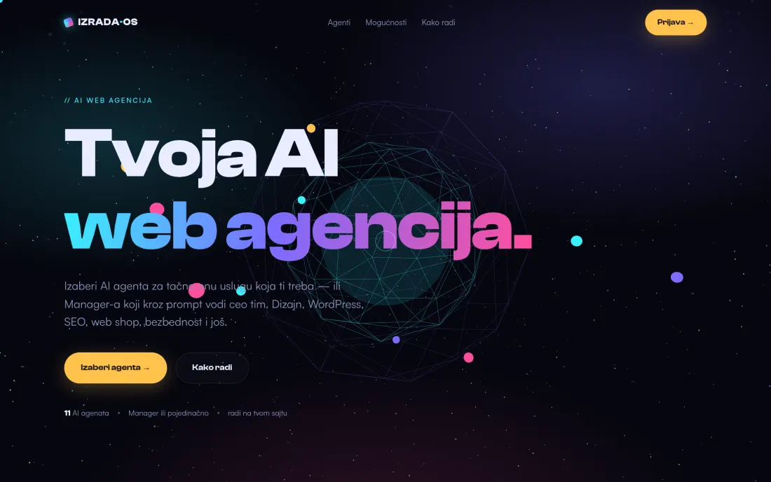 Izrada Sajta Beograd — 3D agencijski landing · Astro