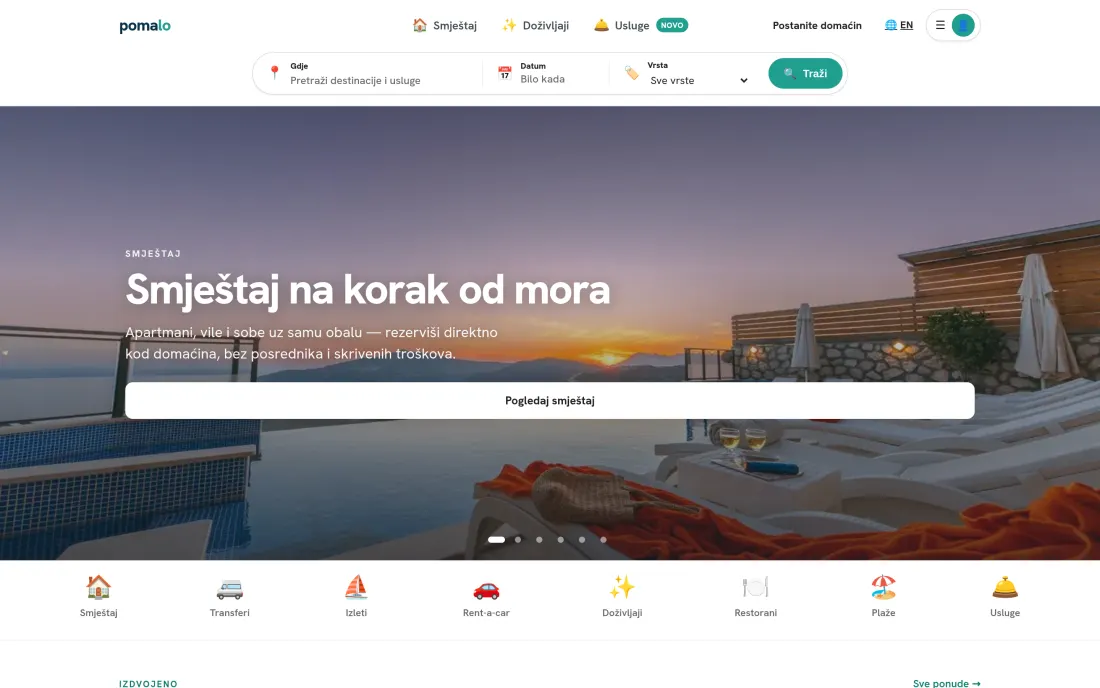 POMALO — Turistička platforma