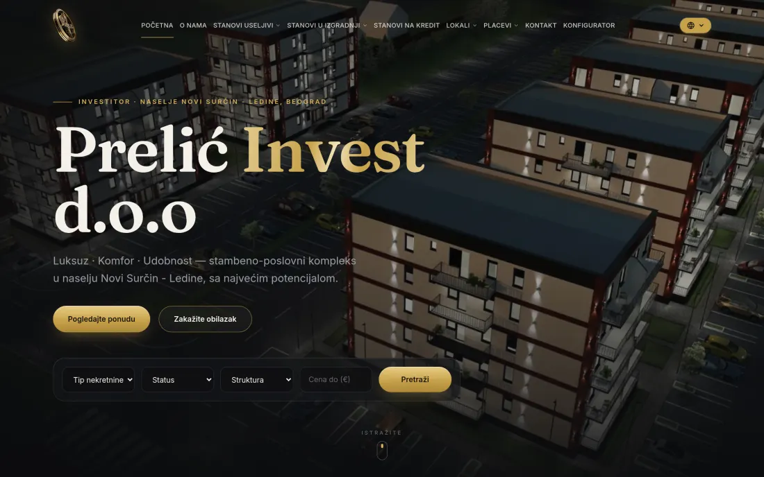 Prelić Invest — Korporativni · Laravel